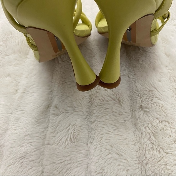 Sam Edelman Lime Green Leather Strappy Heels Size 7.5 - Picture 9 of 16